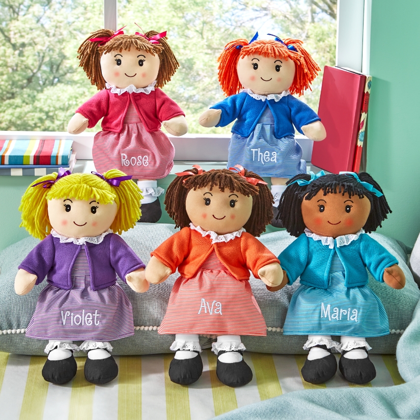 Monogrammed rag dolls discount