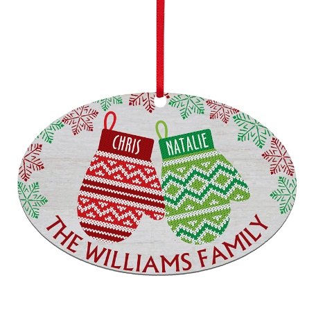 Mittens Oval Ornament- Small