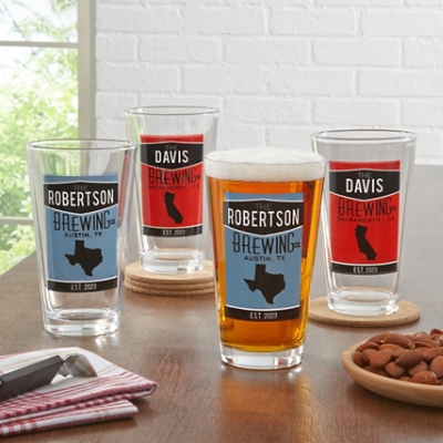 Hometown Personalized Pint Beer Glass
