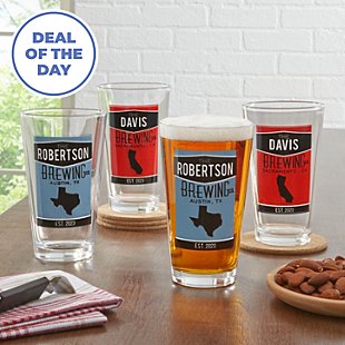Home State Pint Beer Glass