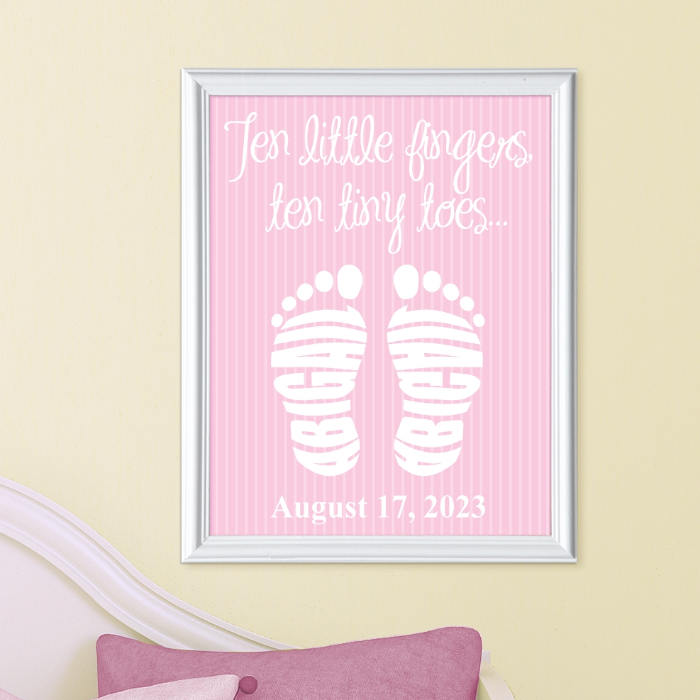 Ten Tiny Toes Framed Print