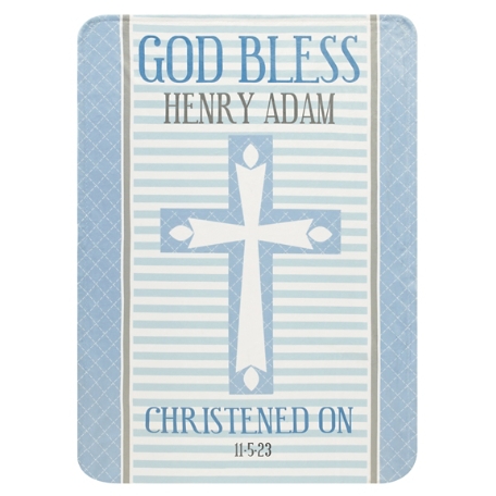 Baby's Blessing Blanket - Blue