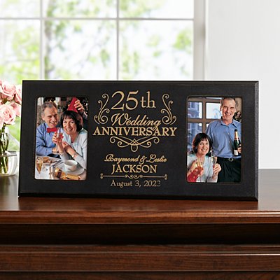 Past & Present Anniversary Personalized Frame
