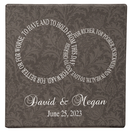 Rings of Love Wedding Canvas - 11x11
