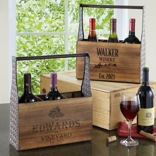 Handmade Wood Wine Caddy, Wine Bottle Holder, Wine Glass Holder, Wine Rack,  Wine Accessories, Wedding Gift, Wine Gift For Dad, Gift For Men