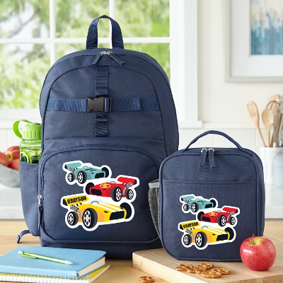 Playful Graphic Navy Personalized Backpack Collection