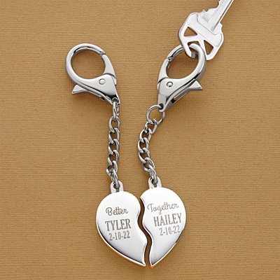 Better Together Heart Key Chain Set