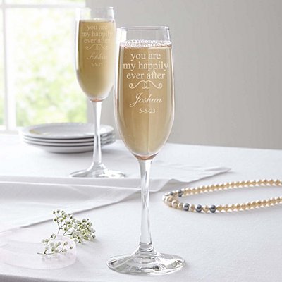You Are My Happily Ever After Champagne Flutes Set