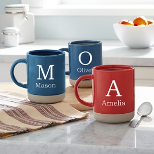 Double Wall Glass Mugs With Caffeine Monogram (pair)