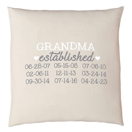 We Became Grandparents Throw Pillow - Natural - Single Grandparent