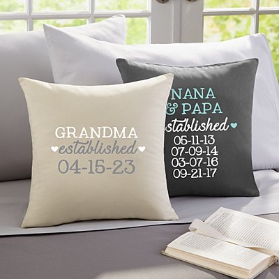 We Became Grandparents Throw Pillow