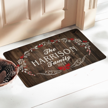 Rustic Christmas Doormat - 17x27