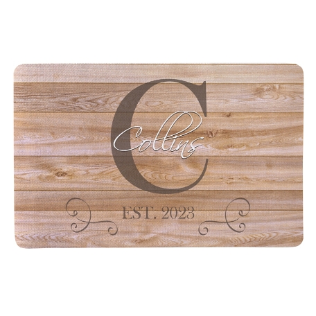 Family Initial & Name Doormat - 17x27 - Natural