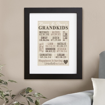 Cherished Grandchildren Personalized Wall Art