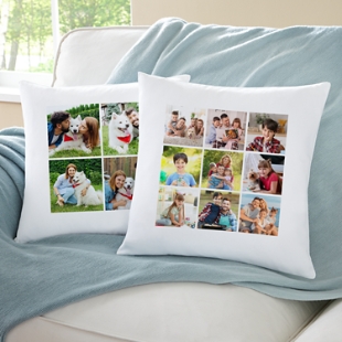 Picture-Perfect Photo Tile Throw Pillow