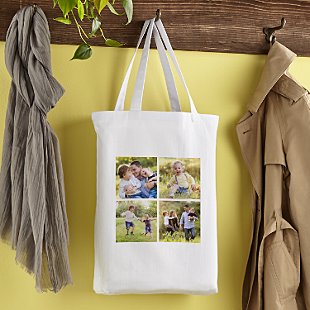 Picture-Perfect Photo Tile Tote Bag