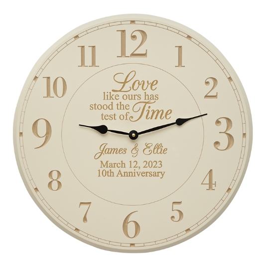 Test of Time Anniversary Wall Clock