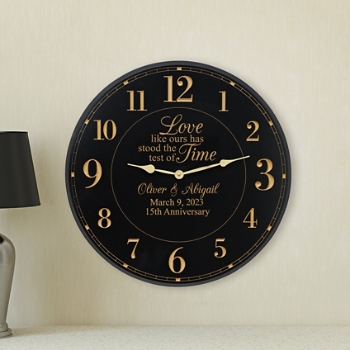 Test of Time Anniversary Wall Clock