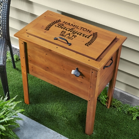 Outdoor Wooden Beverage Cooler Collection