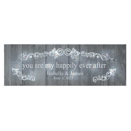 TwinkleBright® LED You Are My Happily Ever After Canvas - Gray