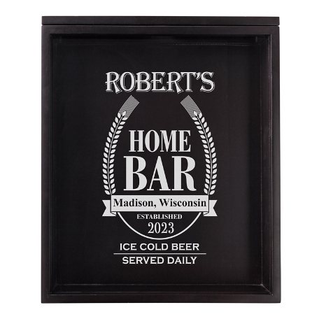 Beer Cap Display Box - Home Bar