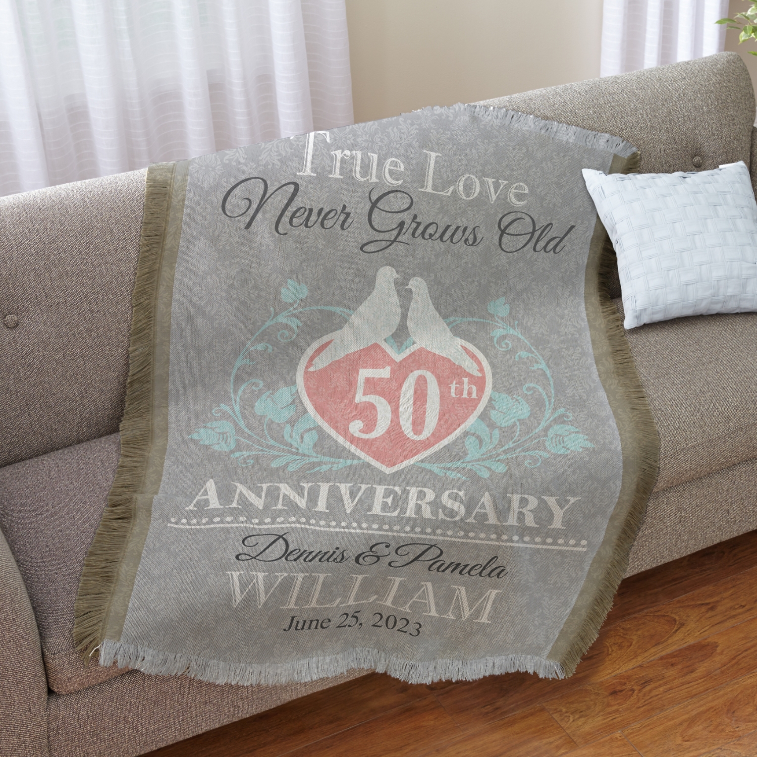 True Love Anniversary Throw | Personal Creations