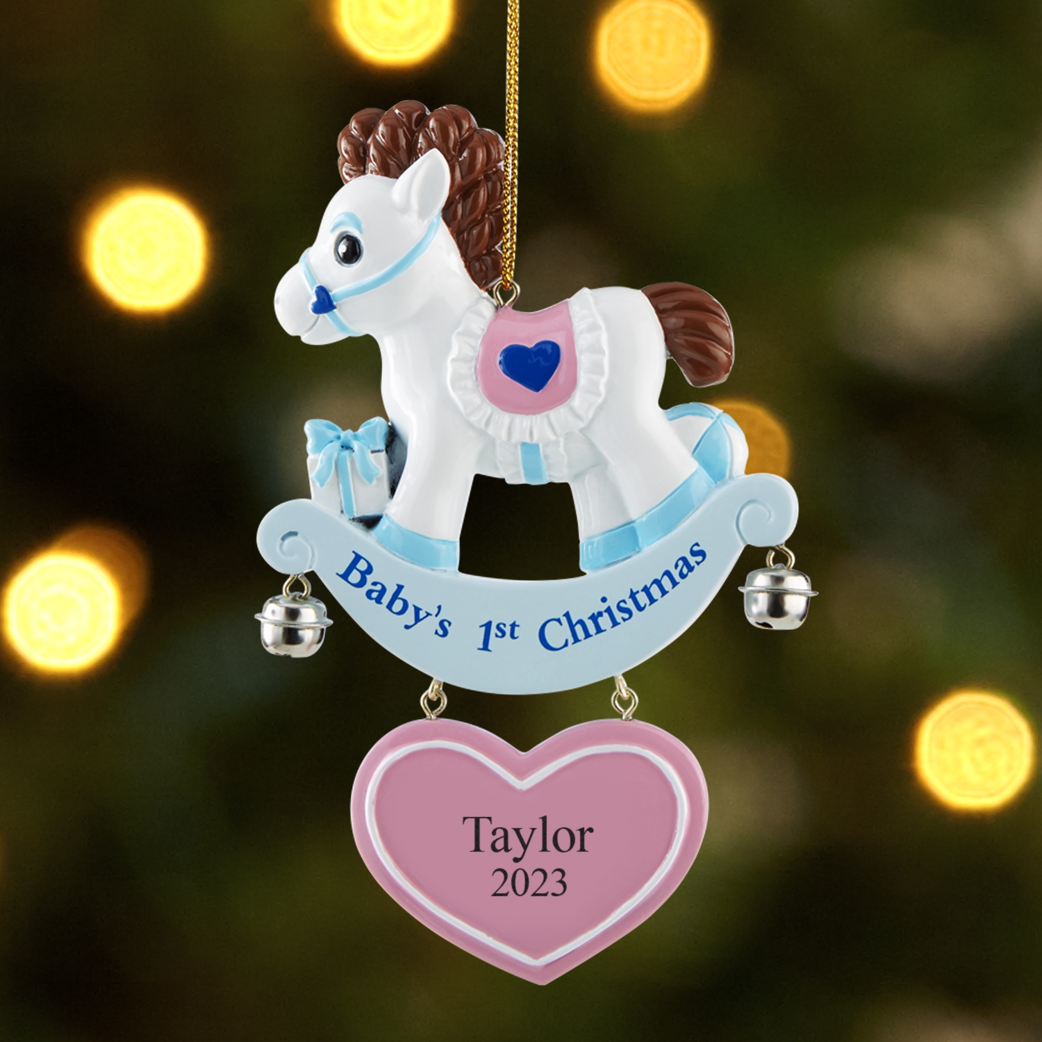 Baby's first christmas hot sale rocking horse ornament