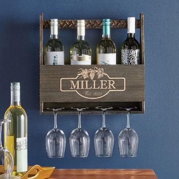 Rustic Wood Wine Rack