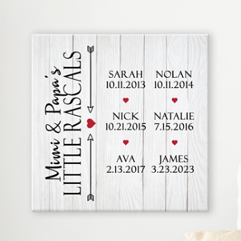 Grandkids Have Our Hearts Canvas