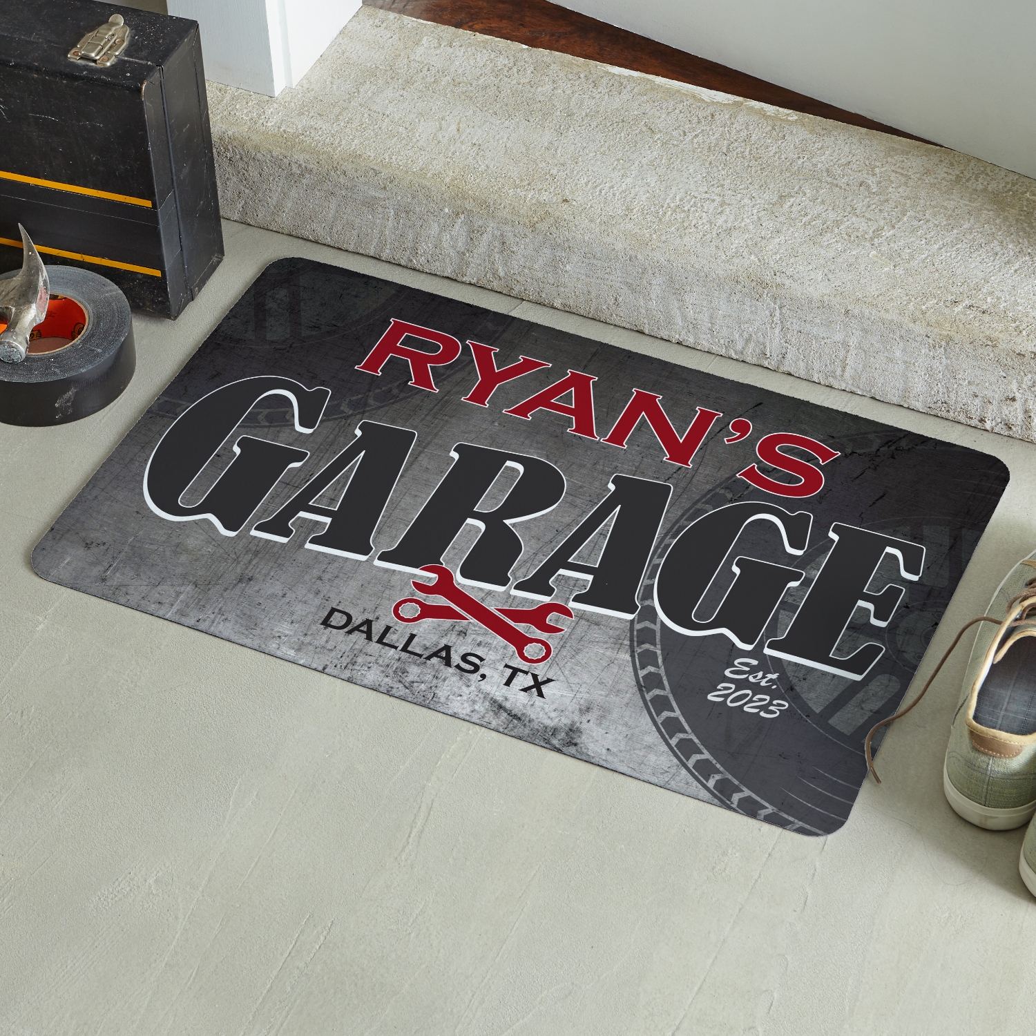 His Personal Workshop Personalized Doormat