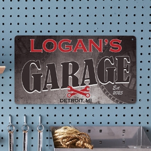 His Garage Metal Sign