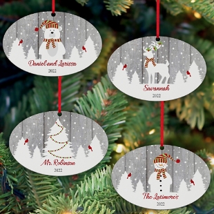 It's a White Christmas Oval Ornament