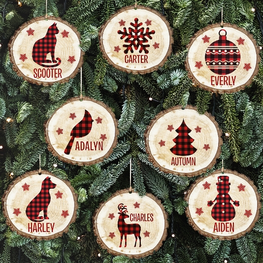 Wood circle shop ornaments