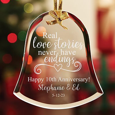 Real Love Stories Anniversary Bell Ornament