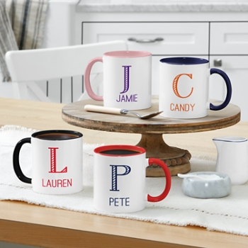 Whimsical Name & Monogram Mug