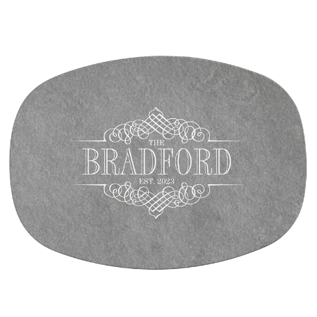 Decorative Name Platter - Gray
