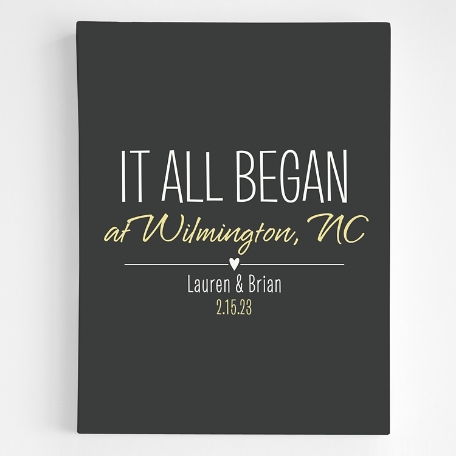 Where It All Began - Standard Wall Art - 18x24 - Gray