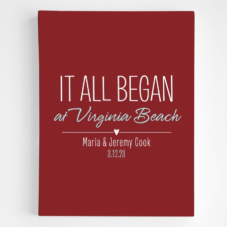 Where It All Began - Standard Wall Art - 18x24 -  Red