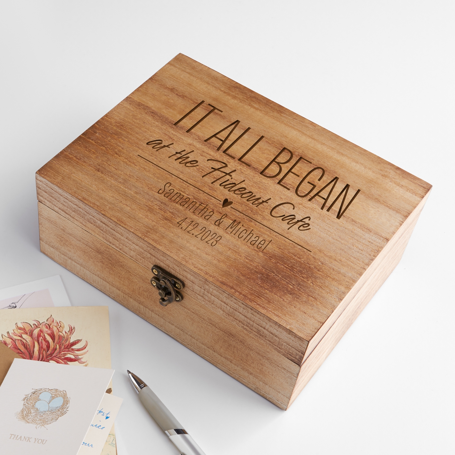 The Beginning of Our Story Personalized Keepsake Box