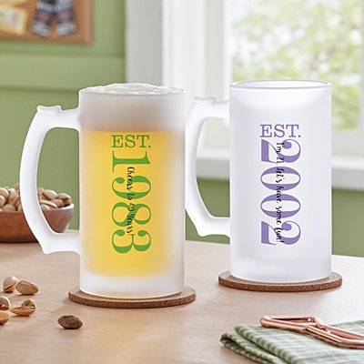 Birthday Celebration Personalized Frosted Beer Mug