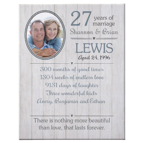 Time Spent Together Anniversary Photo Canvas - 11X14
