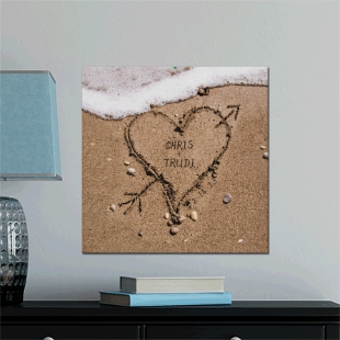 TwinkleBright® LED Heart in Sand Canvas