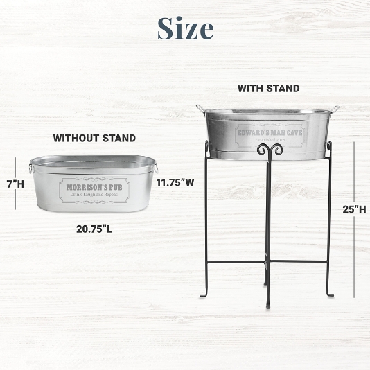 Party Bucket / Brew Tub w/ Molded Handles - Item #PB120 -   Custom Printed Promotional Products