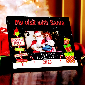 Visit with Santa Picture Frame