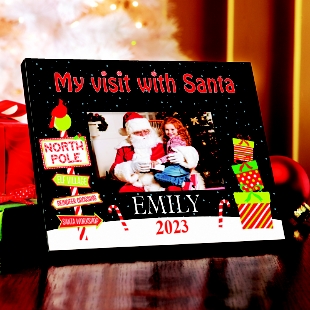 Visit with Santa Picture Frame