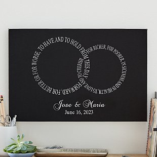 Rings of Love Wedding Leather Wall Art