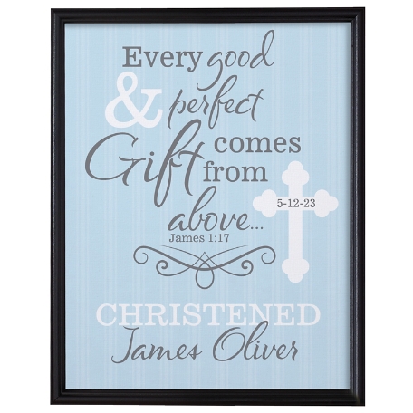 Gift From Above Canvas-Blue-Framed