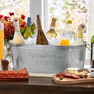 Eat, Drink & Be Married Drinks Tub