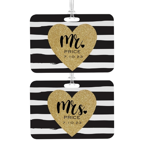 Just Married Luggage Tag - Mr. & Mrs.