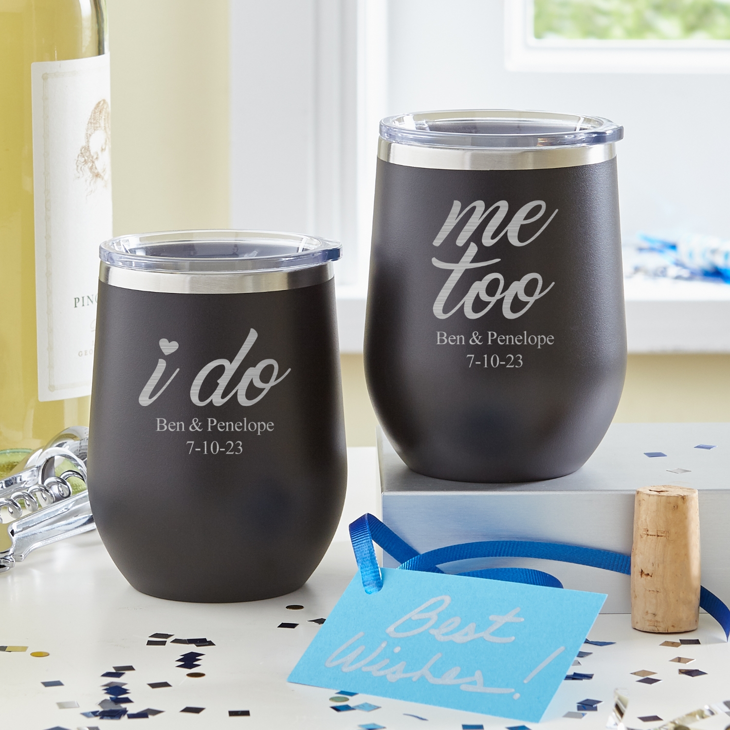 I Do, Me Too Insulated Wine Tumbler Set